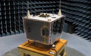 ​​BILSAT-1 in an acoustic test chamber