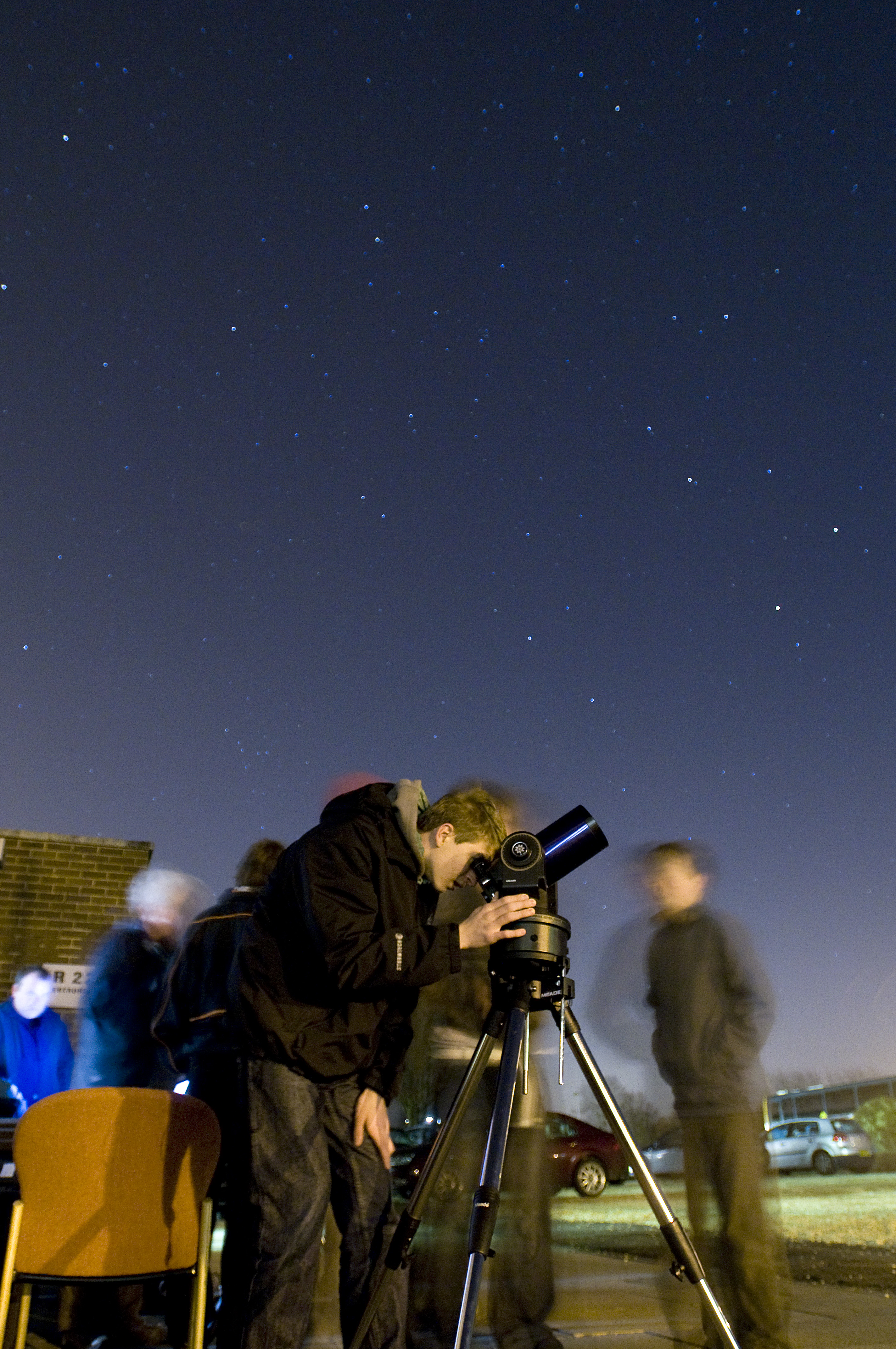 The public using telescopes at our stargazing event