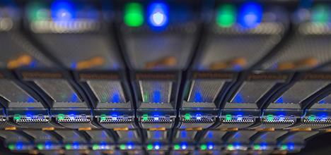 JASMIN computing cluster. Credit: STFC RAL Space/ Stephen Kill