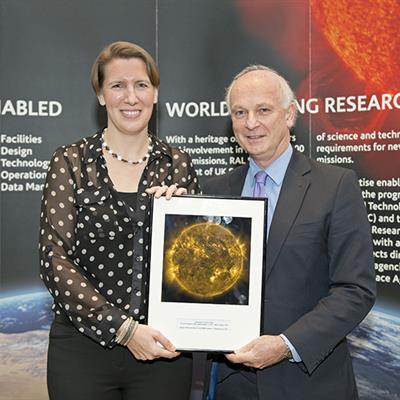 ​​​Felicity Aston and Prof. Richard Holloway​ at the 10th Appleton Space Conference​.