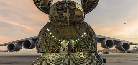 The cargo aircraft that transported the James Webb Space Telescope.