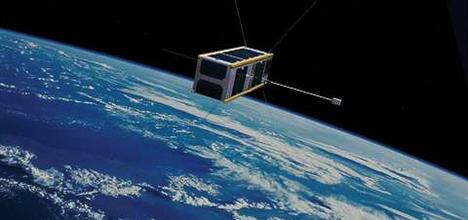 ​​​​​An artist's impression of UKube-1 in orbit