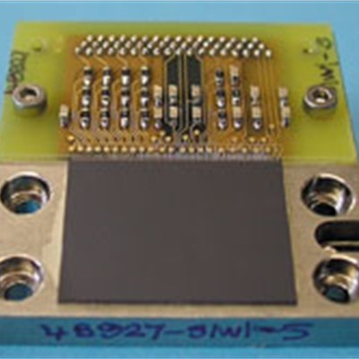 A printed circuit board with CMOS Active Pixel Sensor.