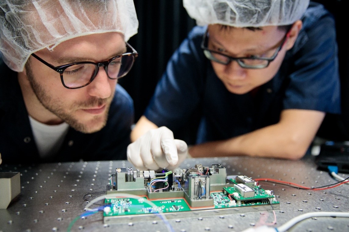 Engineers work on circuits for QKD