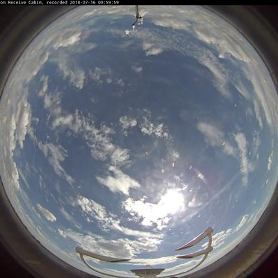 ​​Fisheye view of cloud over Chilbolton Observatory.​​