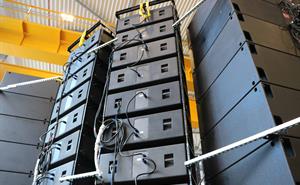 Speakers used in the Direct Field Acoustic Test at RAL