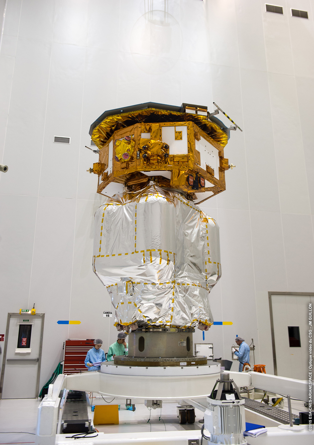 LISA Pathfinder Launch Composite on ground support trolley.