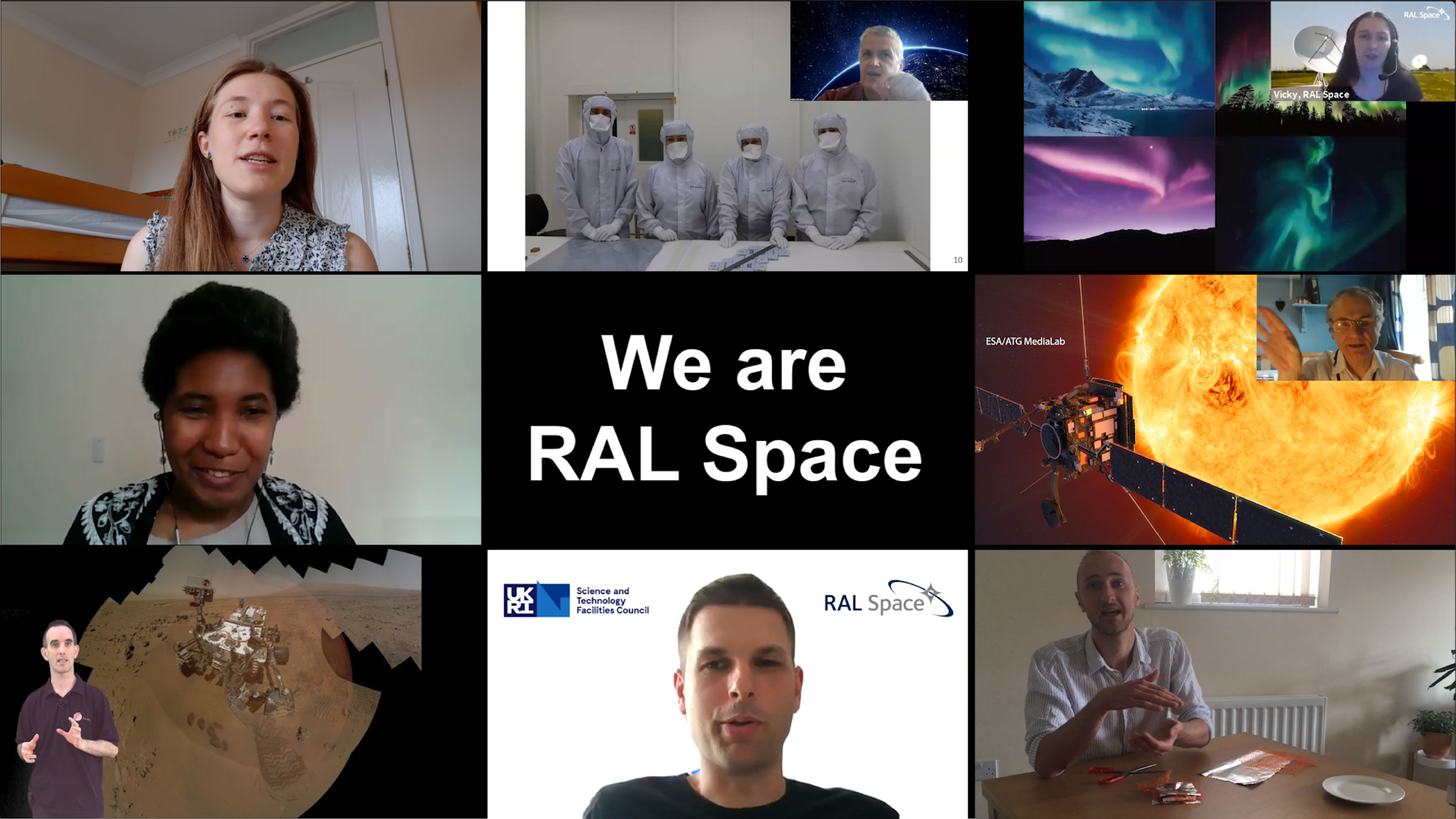 RAL Space ambassadors presenting at online events.