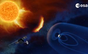 Artist's impression of spacecraft observing space weather