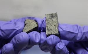 Martian meteorite samples being tested at the ISIS Neutron and Muon Source.