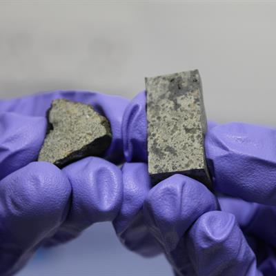 Martian meteorite samples being tested at the ISIS Neutron and Muon Source.