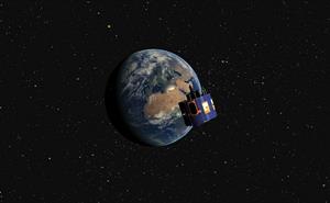 ​​​Artist's impression of MSG-4 in the Earth's orbit.