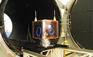 ​Nigeria Sat-1 being tested in the Thermal Vacuum Chamber