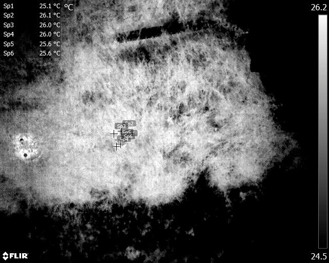 UAV thermal imaging of some landmines in long grass