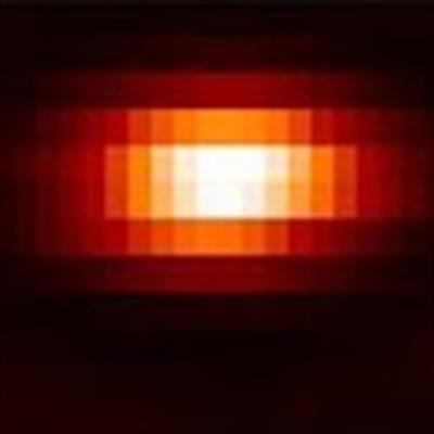 An image of the target at a wavelength of 19.3 microns. 