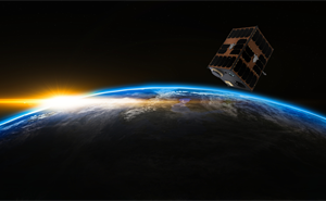 Artist's impression of the SPEQTRE cubesat in space