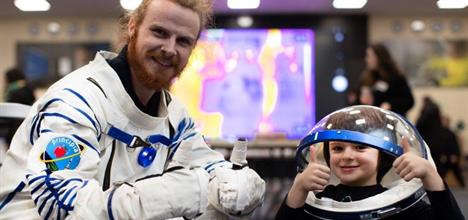 At our public events you can try on an astronuat suit!