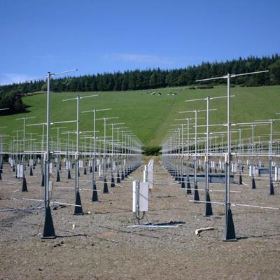 A field of 400 antennae in Aberystwyth.