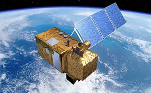 Artist's impression of Sentinel-2 orbiting Earth