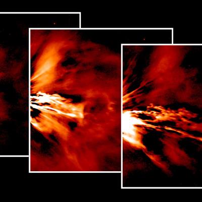 ​​​​​​​​​​​Sequence of images taken by the Heliospheric Imager on the STEREO-A spacecraft
