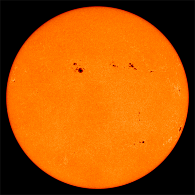 The UK Solar System Data Centre archives include images of the Sun and sunspots