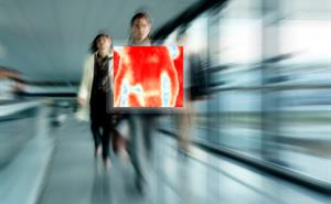 A visualisation of a passenger scan at the airport.
