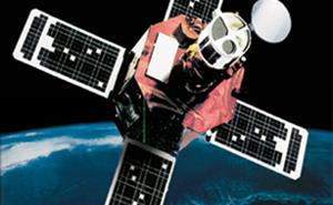 Artist rendition of TRACE spacecraft over the earth
