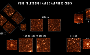 Engineering images of sharply focused stars in the field of view of each instrument.
