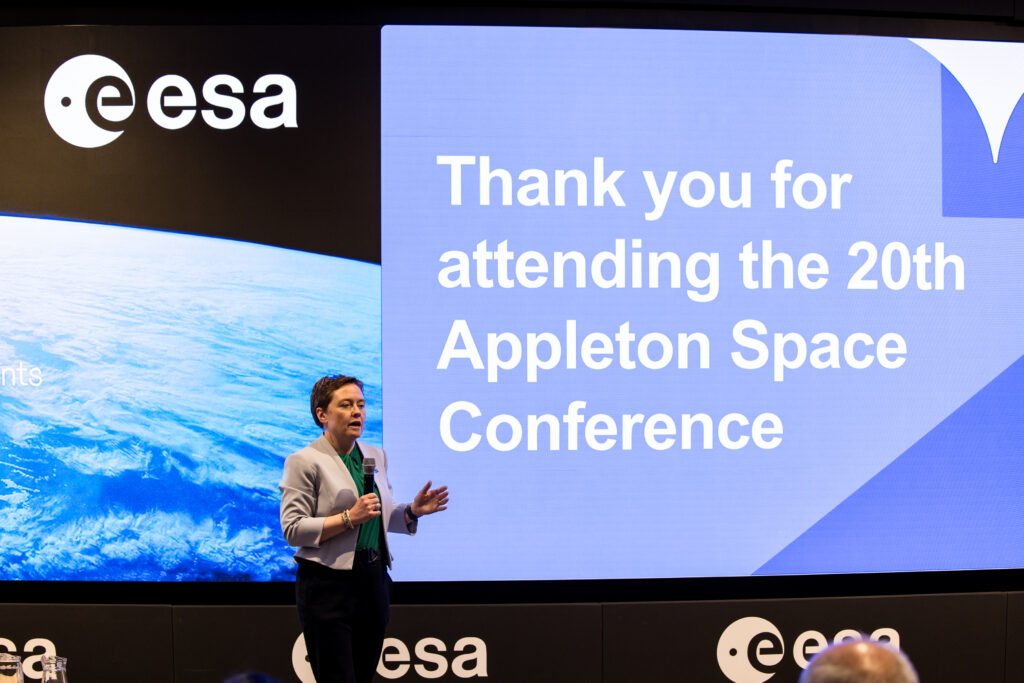 Images show speakers and delegates at the 20th Anniversary Appleton Space Conference held at the ESA Conference Centre, Fermi Avenue, Harwell Campus, Didcot. Oxfordshire on the 5th December 2024.
