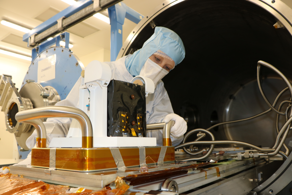 PITMS completing testing at STFC RAL Space before being shipped to NASA. Credit: Open University, STFC RAL Space, NASA Goddard Space Flight Centre.