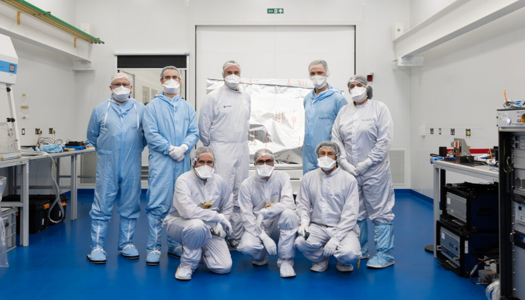 The Microcarb team from Thales Alenia Space and CNES | Credit: Thales Alenia Space