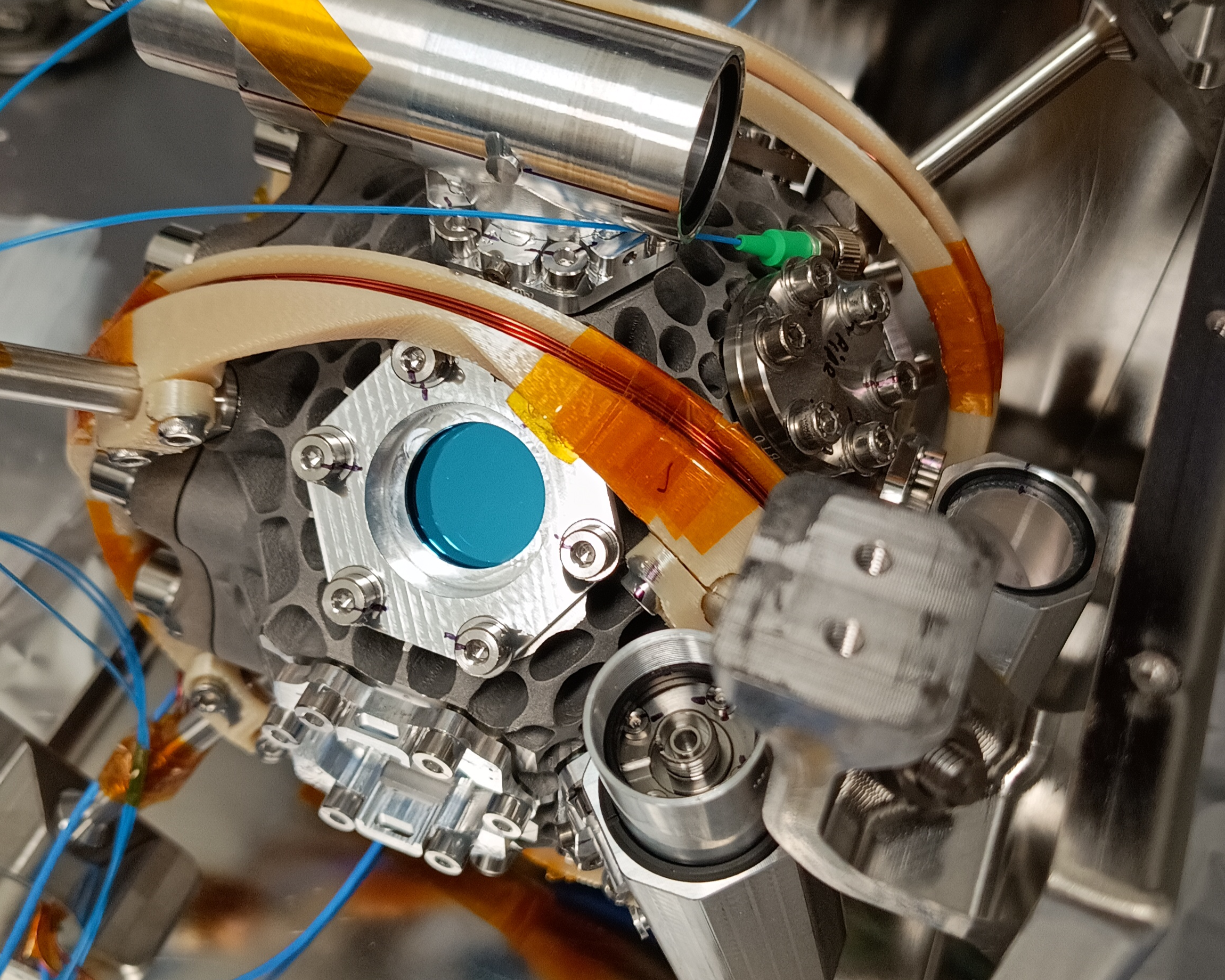 Close up of the CAITDM vacuum chamber and telescopes.