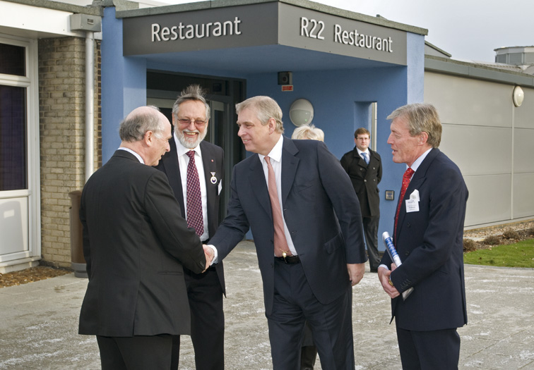 HRH Prince Andrew The Duke of York arrives at RAL