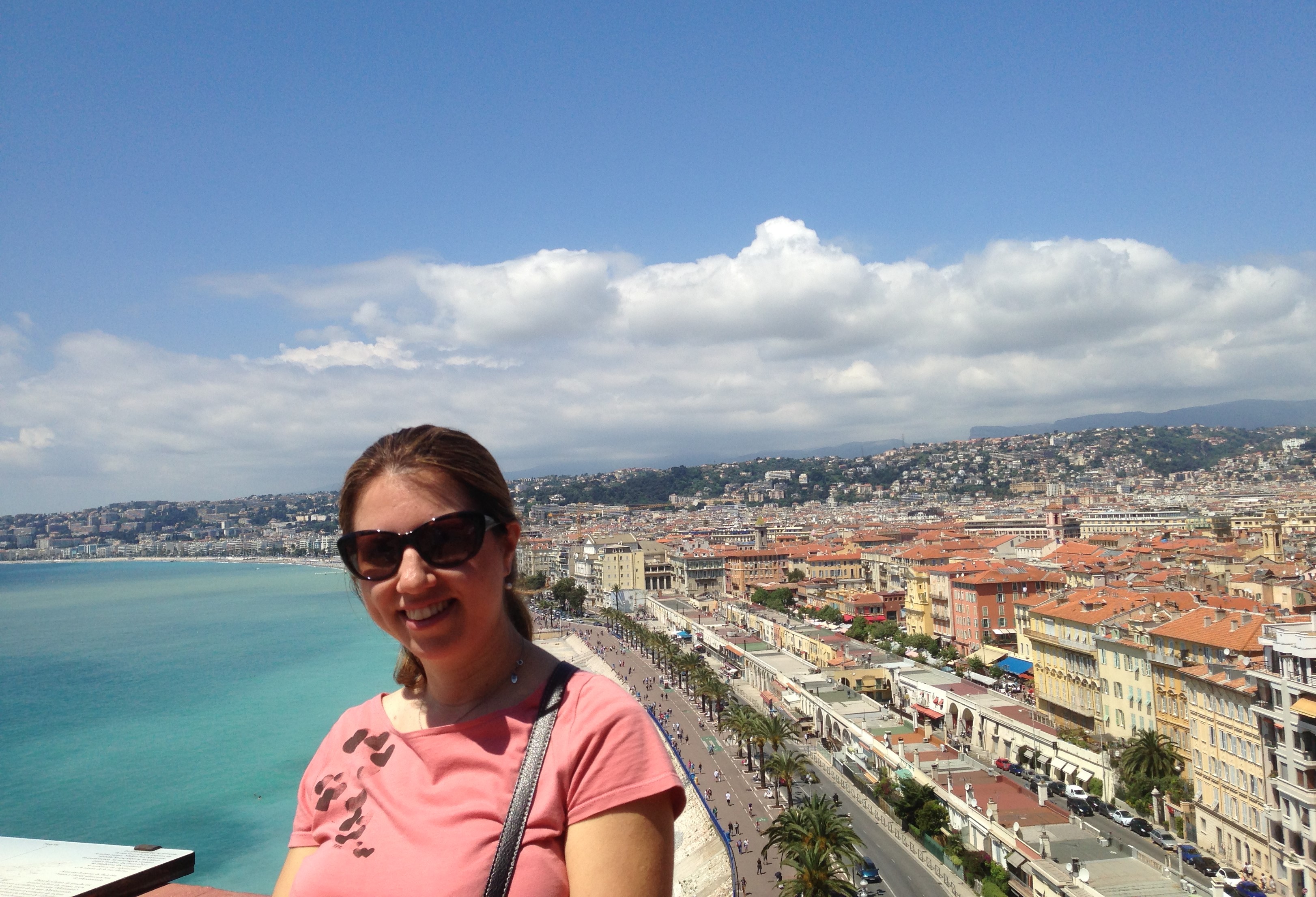 Ceyda Tunarli with a beach promenade in the background