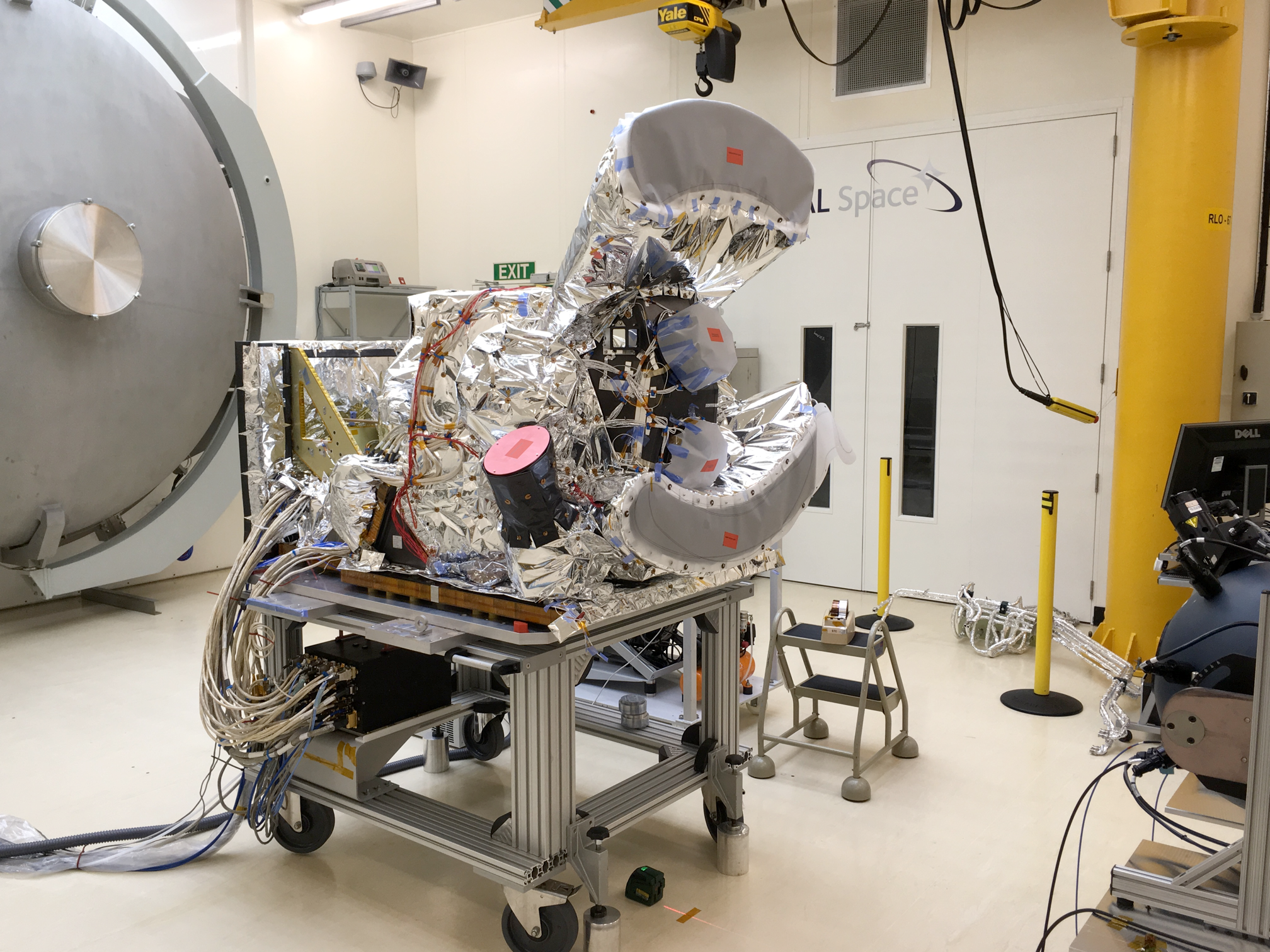 SLSTR undergoing calibration testing in RAL Space